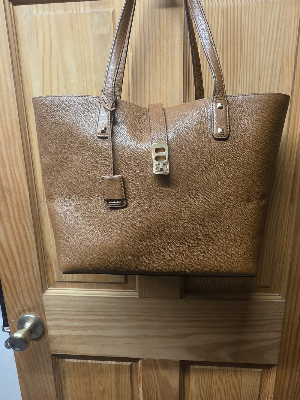 Michael Kors Brown Leather Tote Bag